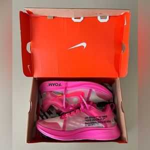 Nike Off-White Zoom Fly Pink Size 12 fits like 10.5